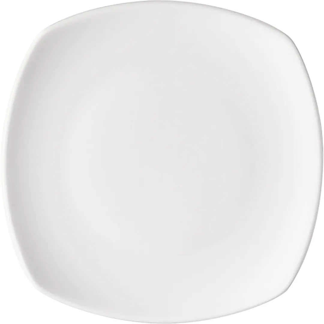 Libbey 671192012000000 Square 7½" Porcelain Plate, Oven Microwave Safe, Dishwasher Safe - 1/Case