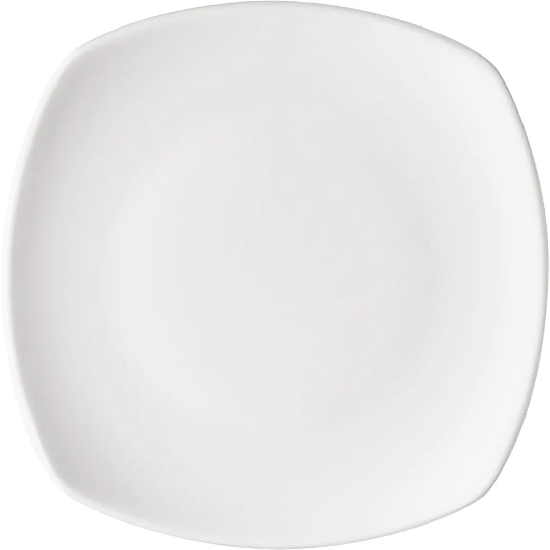 Libbey 671192712000000 Square China Plate 9 5/8" Coupe Porcelain Oven Microwave Freezer Safe - Case