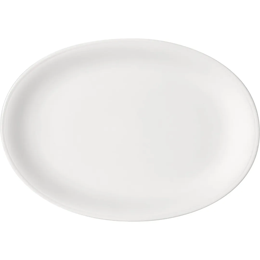 Libbey 675223211000000 Platter, 12" x 9" Porcelain, Dishwasher Safe, Microwave/Freezer Safe - Case