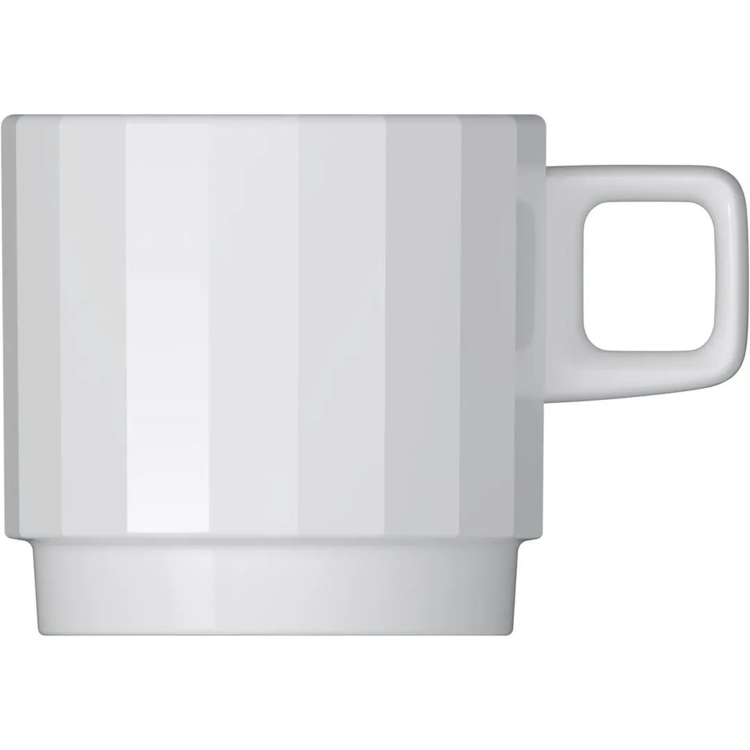 Libbey 676522512000000 - 8.5 oz Porcelain Cup, 3" Diameter, Stackable, Microwave Safe - Case