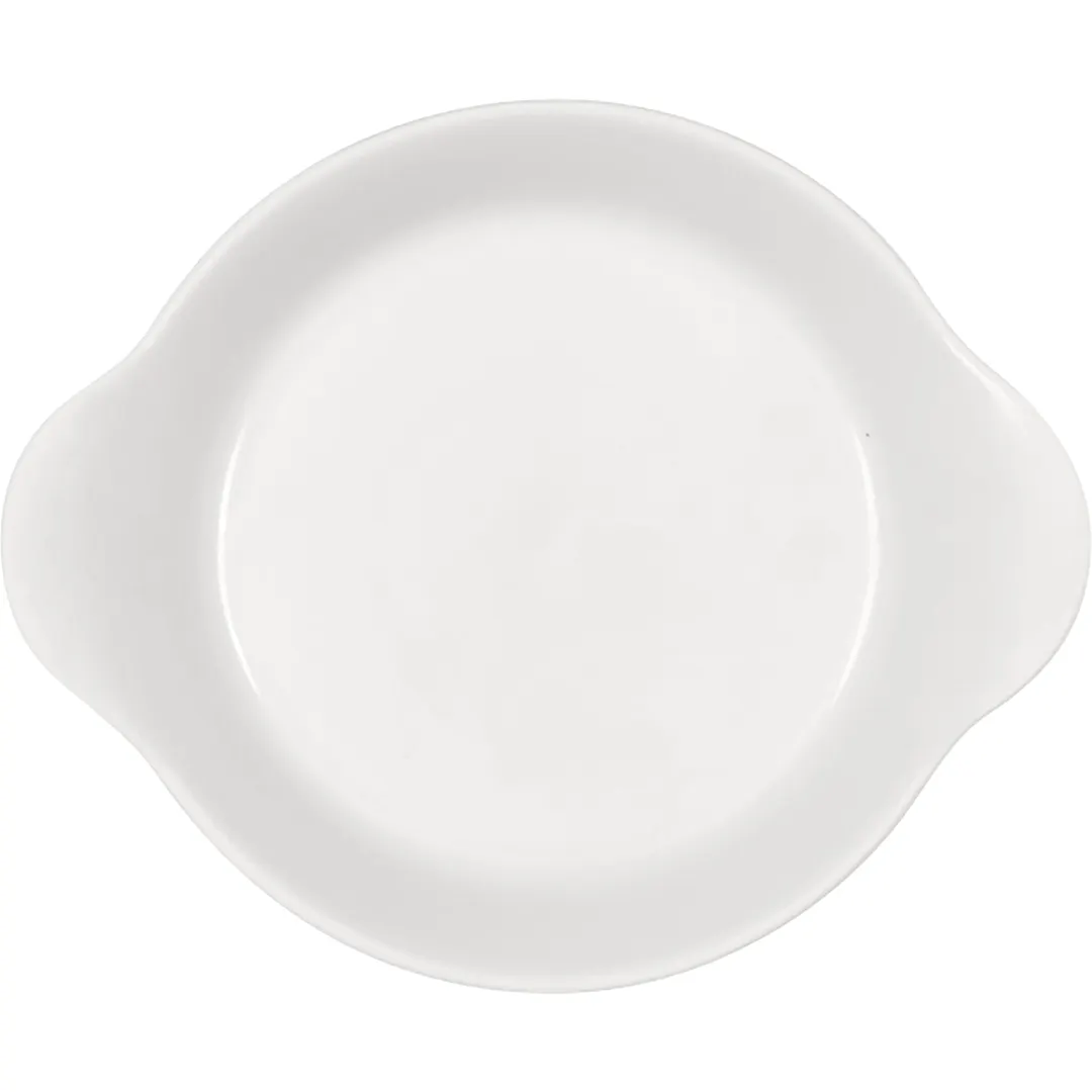 Libbey 678851112000000 - Round Porcelain Au Gratin Dish, 6.3" Dia, 10.8 oz, Oven/Microwave Safe - 12/Case