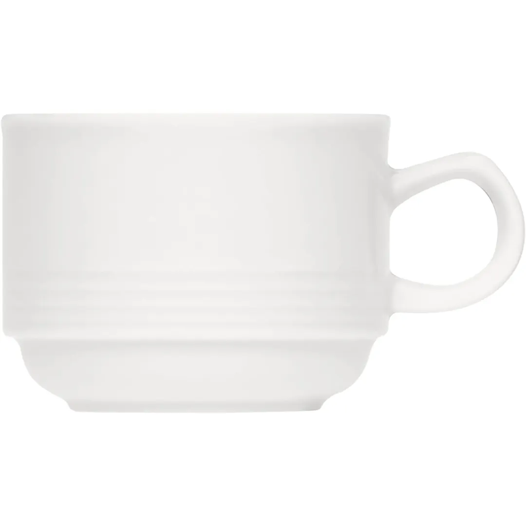 Libbey 680512212000000 China Cups, 7.4 oz (3") Stackable Porcelain Mug, Microwave Safe - Case