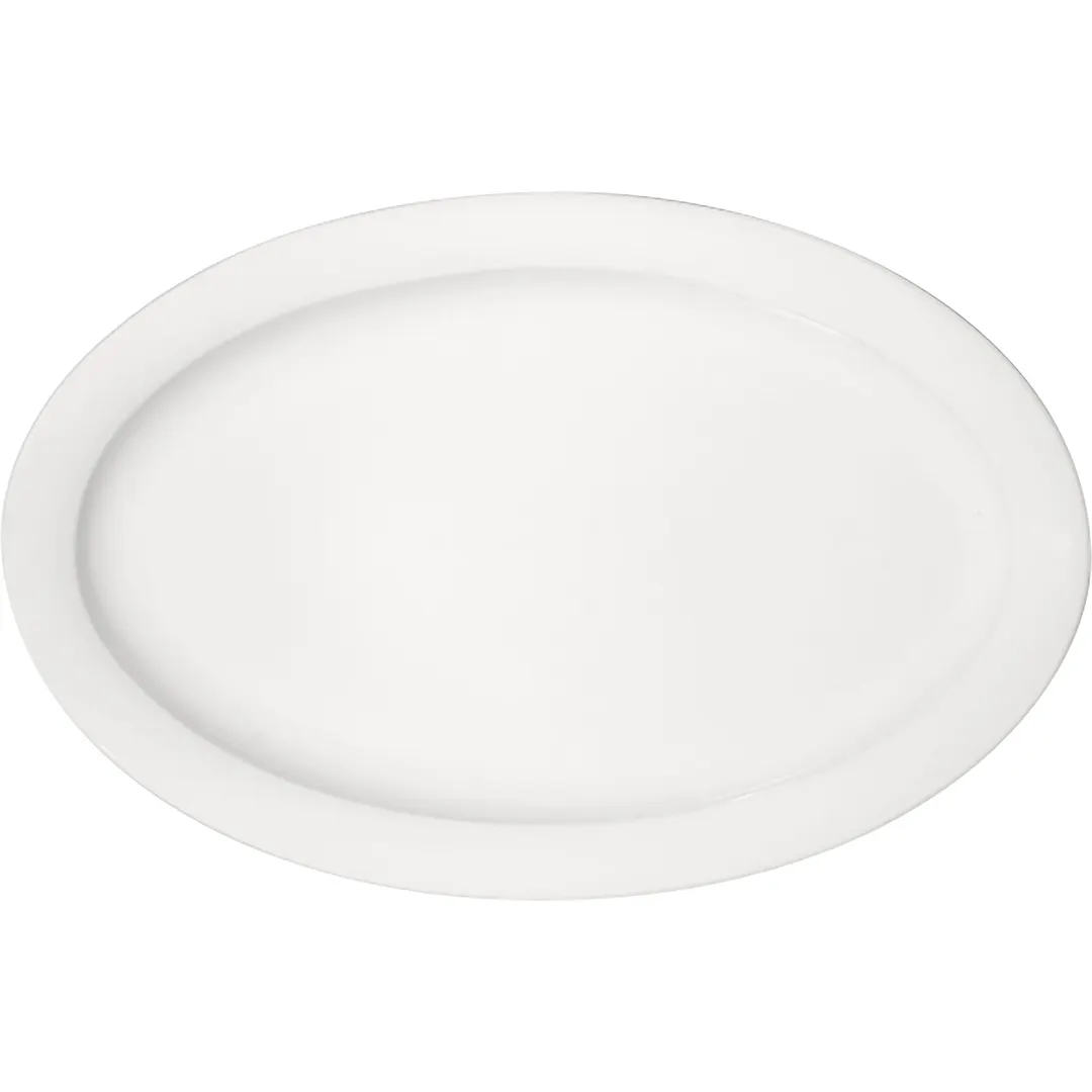 Libbey 690203212000000 Oval China Platter, 12" x 8" Porcelain, Microwave & Freezer Safe - Case
