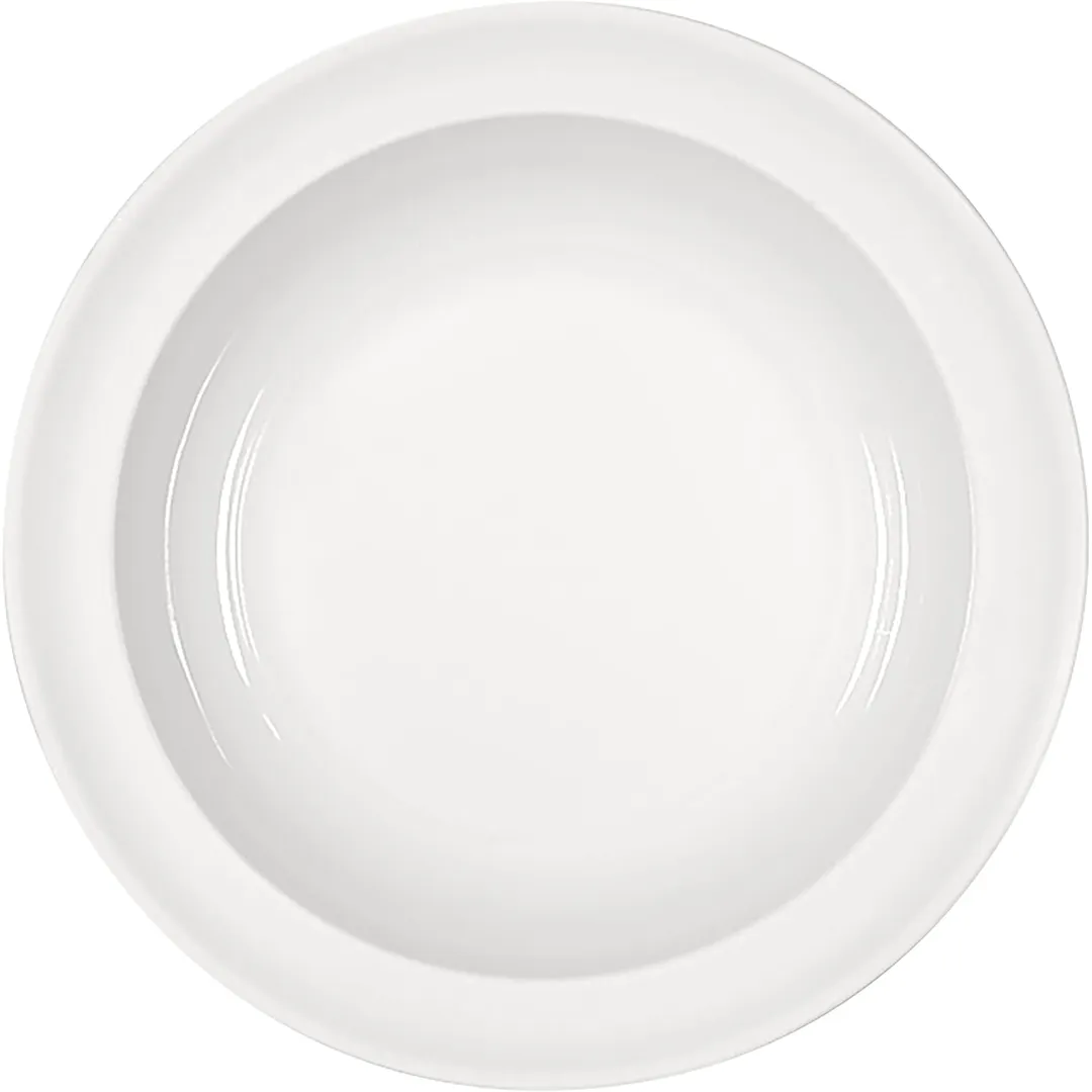 Libbey 690316812000000 Round Porcelain Salad Bowl, 15 oz (7" Dia x 2-1/3" H), Microwave Safe - Case