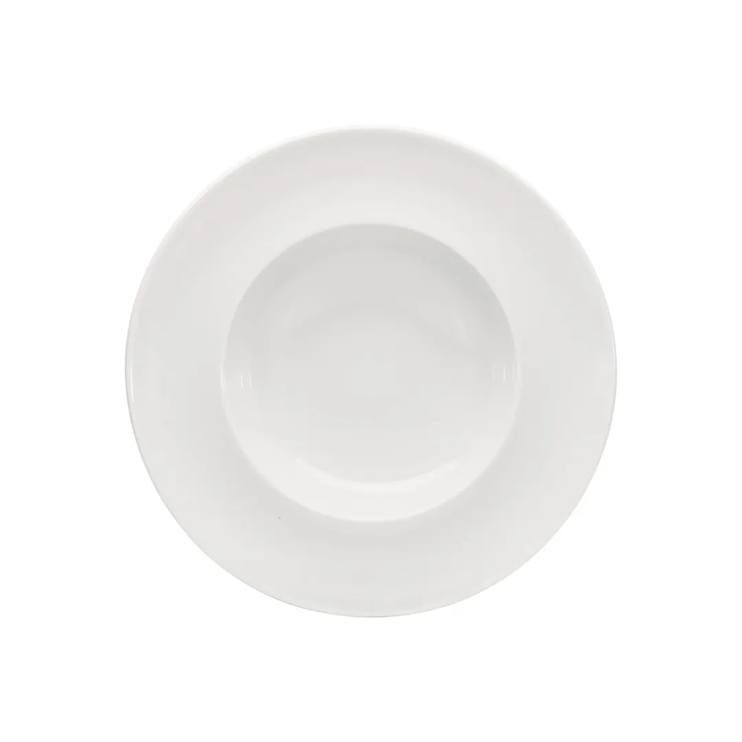 Libbey 692012812000000 Deep Rim Porcelain Plate, 11" Diameter, 16.9 oz, Oven/Microwave/Freezer Safe