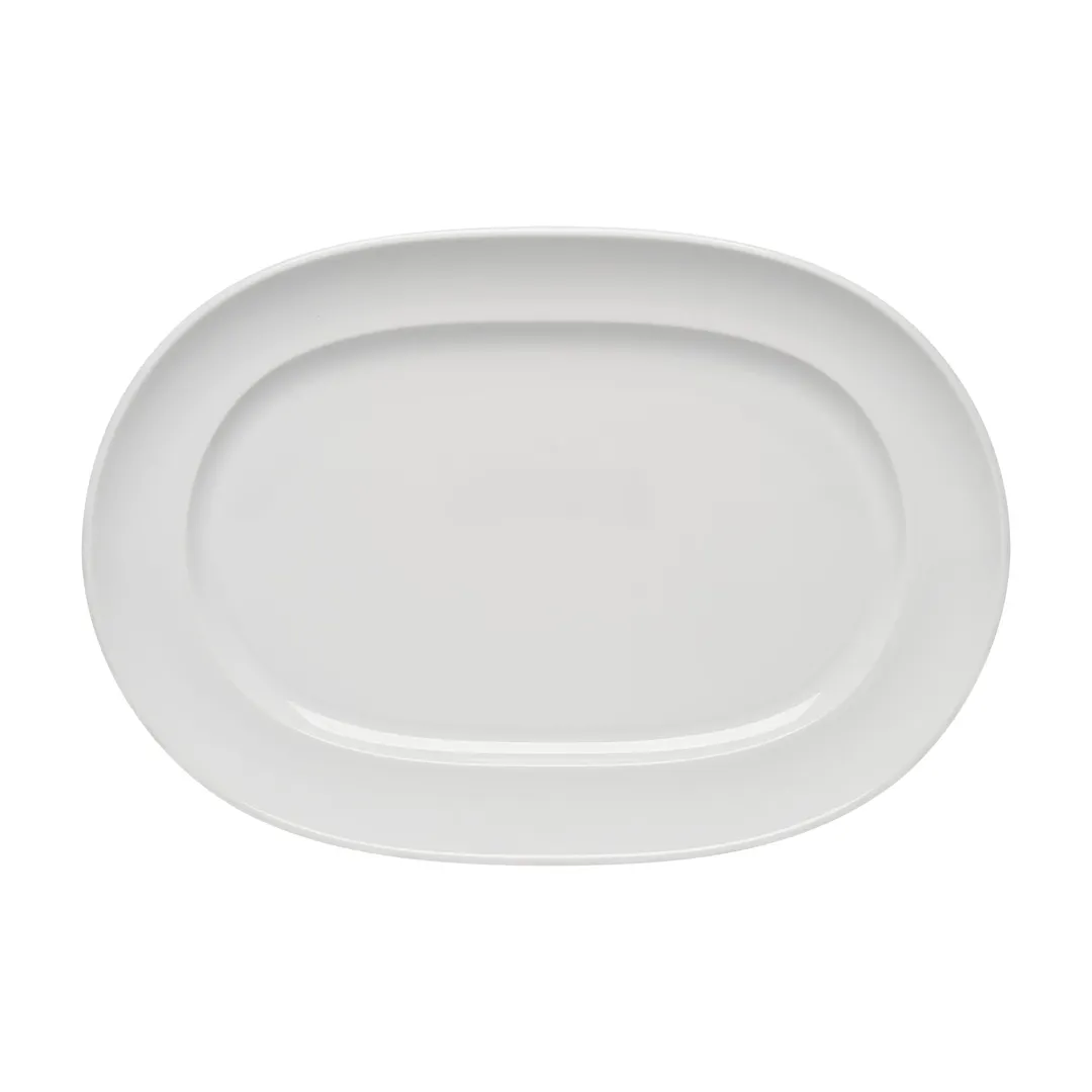 Libbey 692203612000000 Oval Porcelain Platter, 14"-1/6" x 9"-5/6" x 1"-1/3", Dinnerware Serving Tray - Case