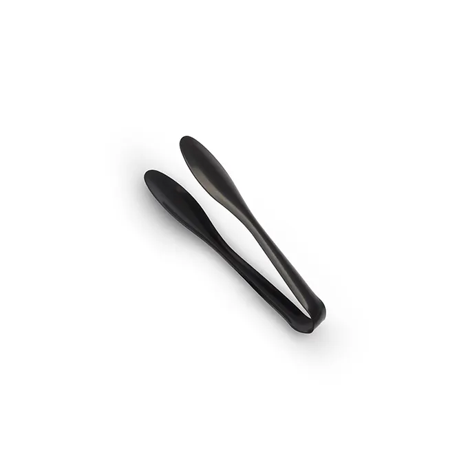 American Metalcraft BLT6 Serving Tongs, 6" Vintage Black Metal Kitchen Utensil, Compact 6-7" Size