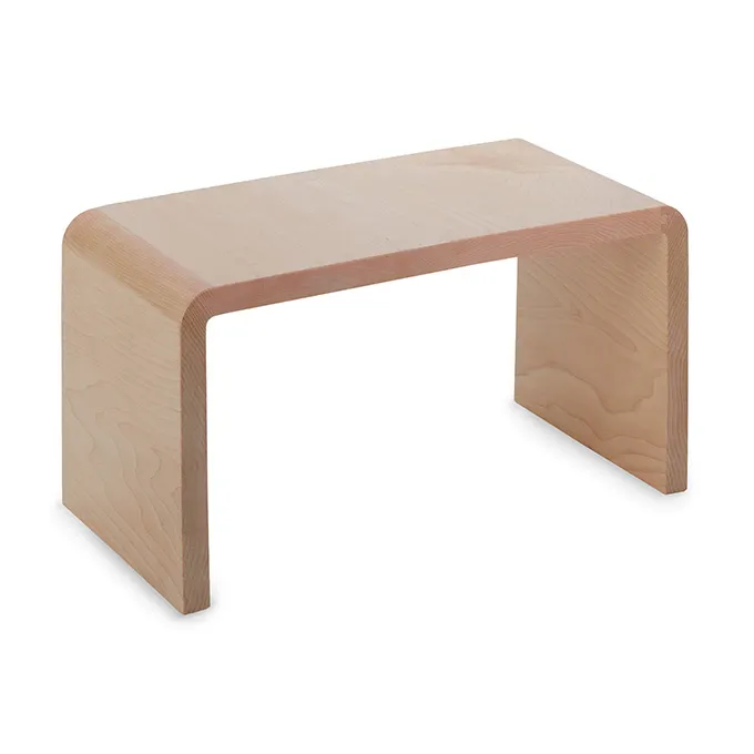 American Metalcraft LMR8 - 8" Maple Display Riser, Rectangular Wood Base, 10"-19" Width, Brown