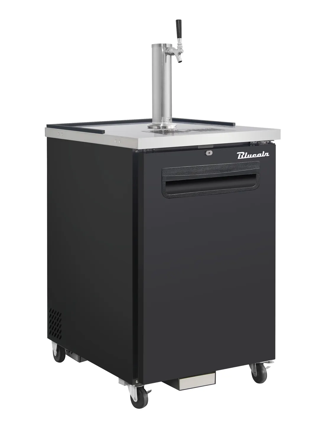 Blue Air BLKC23-1B-HC Keg Cooler, 24" Wide, 1/2 Barrel Capacity, Black Powder‑Coated Steel Exterior, R290
