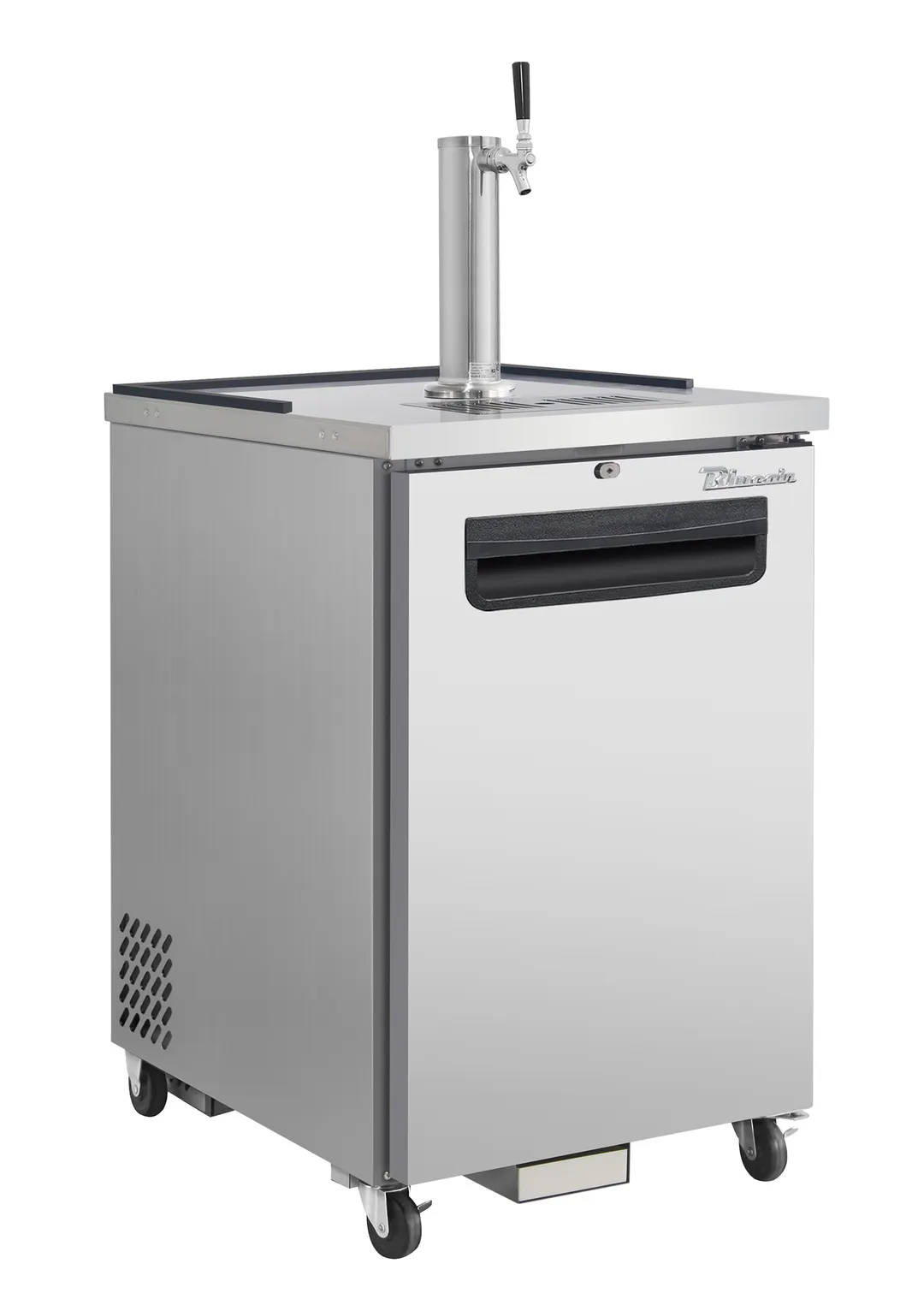 Blue Air BLKC23-1S-HC Keg Cooler, 24" Wide 1/2 Barrel, Steel, R290 1/4 HP 115V, Lockable Door