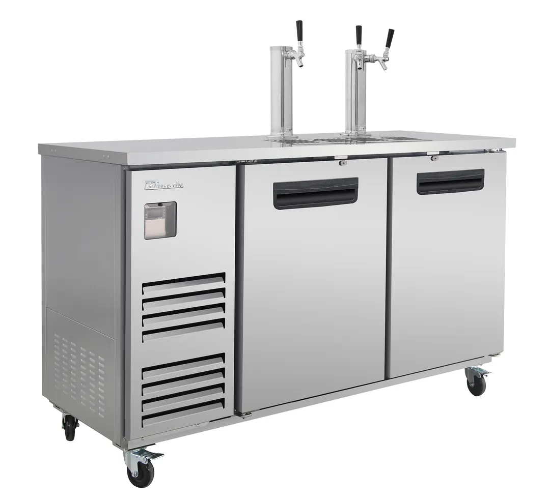 Blue Air BLKC69-3S-HC Keg Cooler, 69" Wide Stainless Steel, 1/2 Barrel (2) Capacity