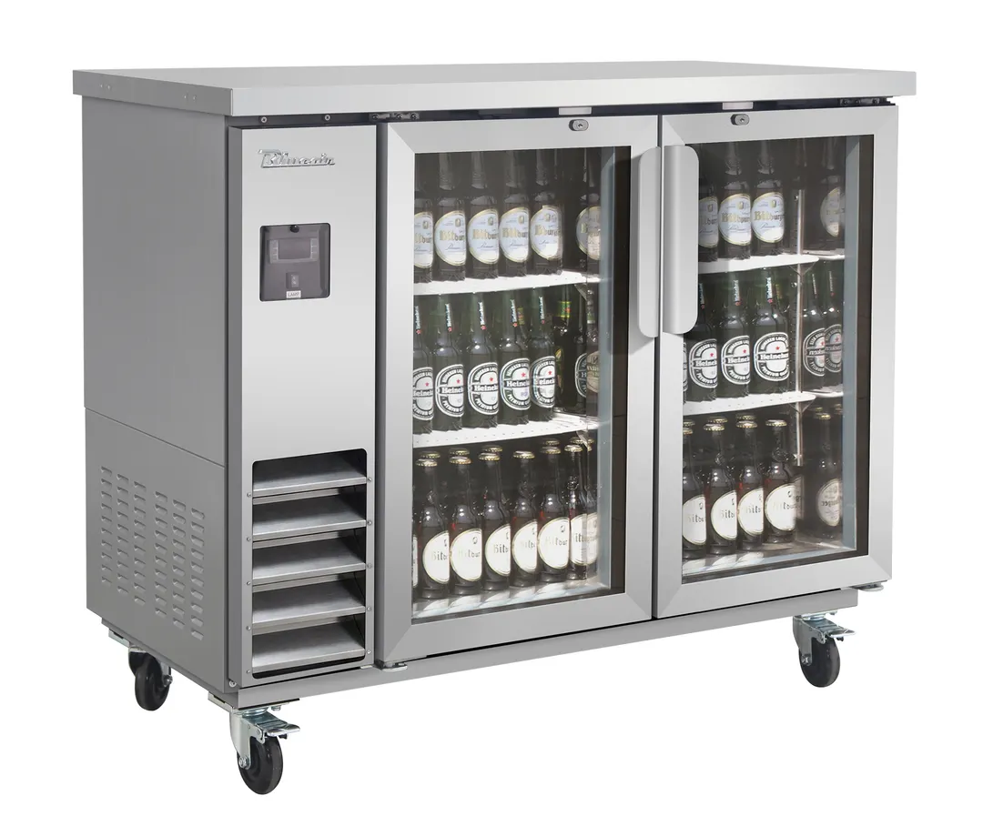 Blue Air BLNBB-48SG-HC Cooler 49" W x 22-26" D Glass Doors with Locks 4 Shelves R290 Refrigerant