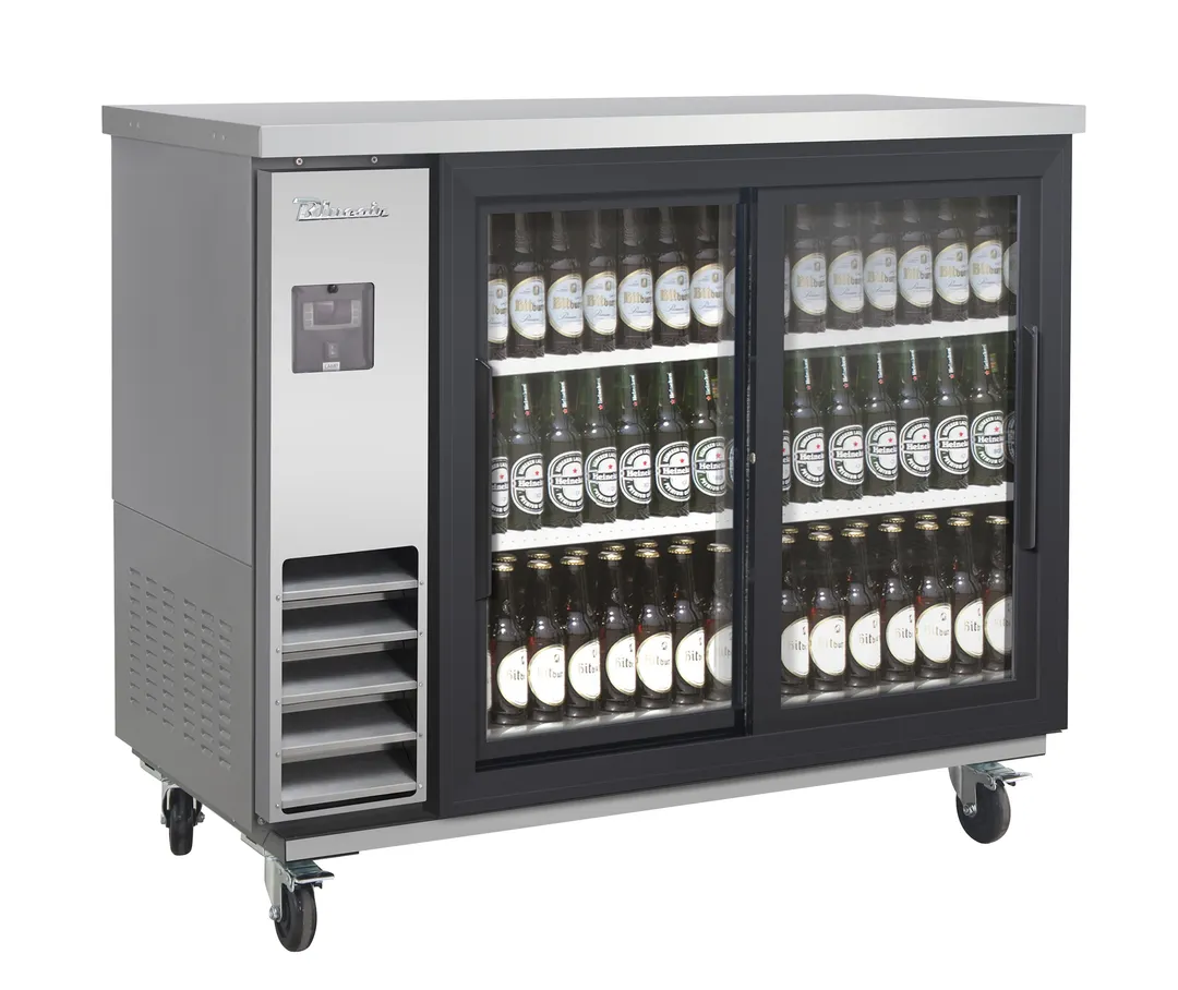 Blue Air BLNBB-48SG-SL-HC Back Bar Cooler, 49" Wide, Glass Sliding Doors, 1/3 HP R290, LED Light