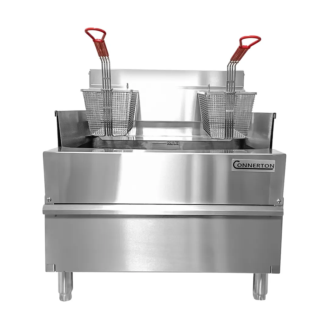Connerton CSF-24 24" Countertop Gas Deep Fryer, Full Pot, Liquid Propane, 40 Ibs, 70.000 BTU
