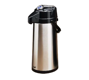 Curtis TLXA2201S000 Airpot, 2.2 L (74 oz) Stainless Steel Body, Lever Handle, Top & Pump, Lid