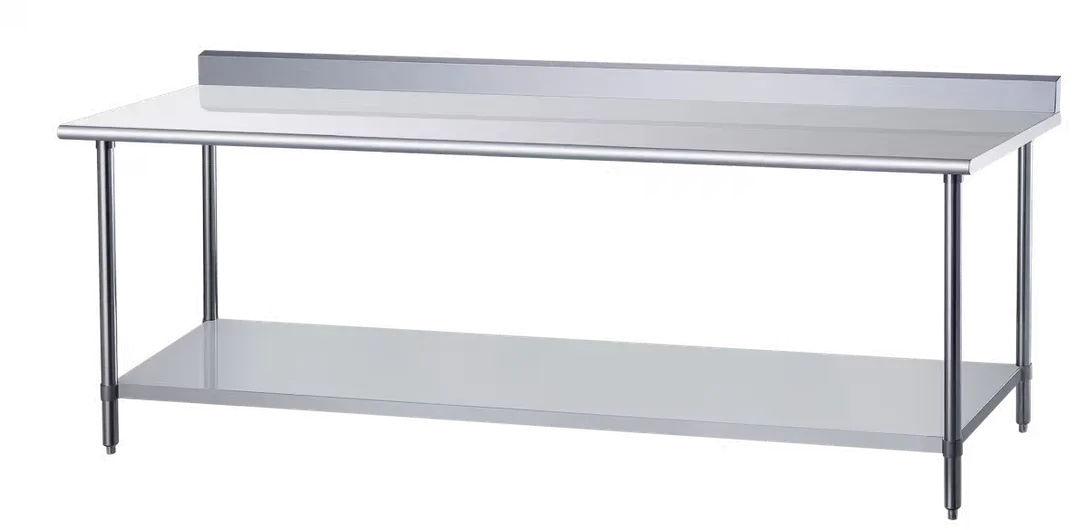 Dukers Appliance Co DCSTW-3060B 60" Open Base Work Table with Undershelf / 18 Gauge Top