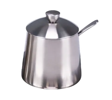 Frieling 0146 Sugar Bowl, 10 Oz (4" H) with Lid & 5" Spoon, 18/10 Stainless Steel - 1/Each