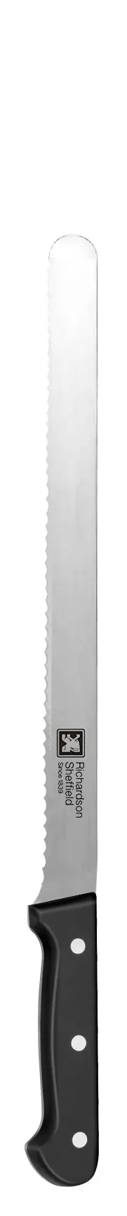 Amefa 025600RSPC014 Cake Knife - 12" with 3 Rivets, MOV Steel Blade, Handle, NSF Certified