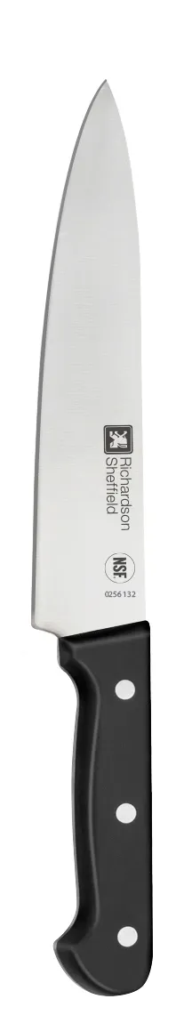 Amefa 025600RSPC132 Chef Knife - 8" Full Tang ABS Handle, MOV Stainless Steel Blade, NSF, Cutlery
