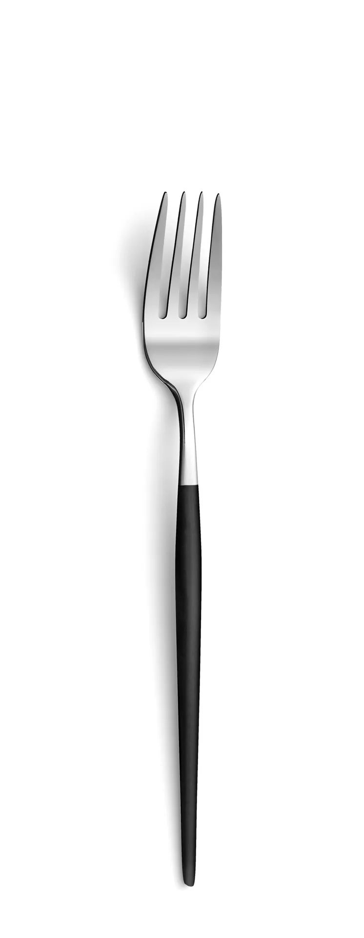 Amefa 1114DTB000340 Dessert Fork 7"5" Mirror Black Finish 18/0 Stainless Steel Soprano - 1 Dozen