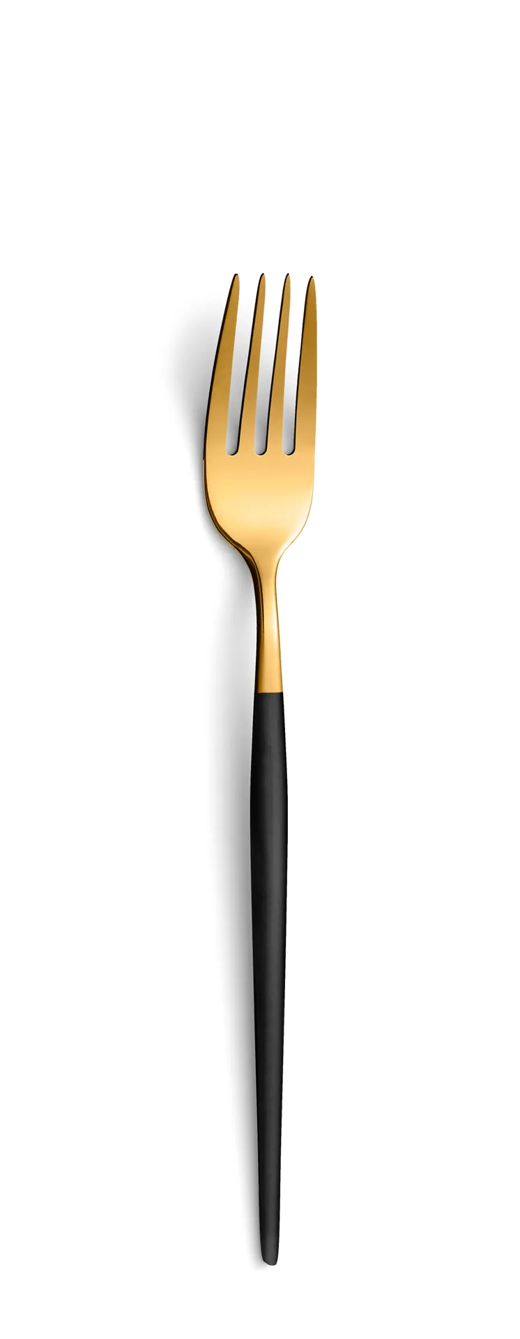 Amefa 1114DUB000340 Dessert Fork, 7½" 18/0 Stainless Steel, Mirror Gold Satin Black Finish - 1 Dozen