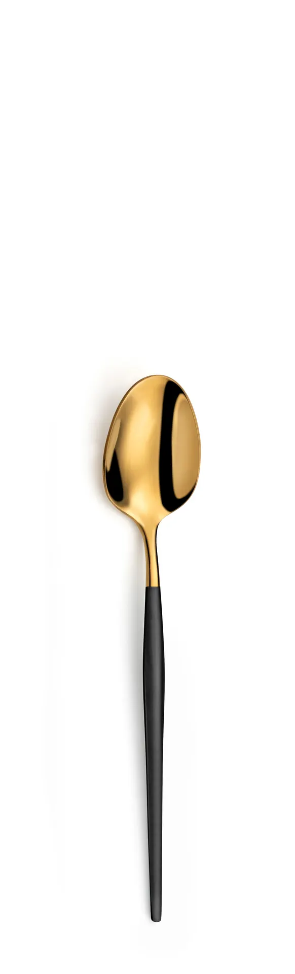 Amefa 1114DUB000375 Large Teaspoon 5-7/8" 18/0 Stainless Steel Gold & Satin Black Finish - 1 Dozen