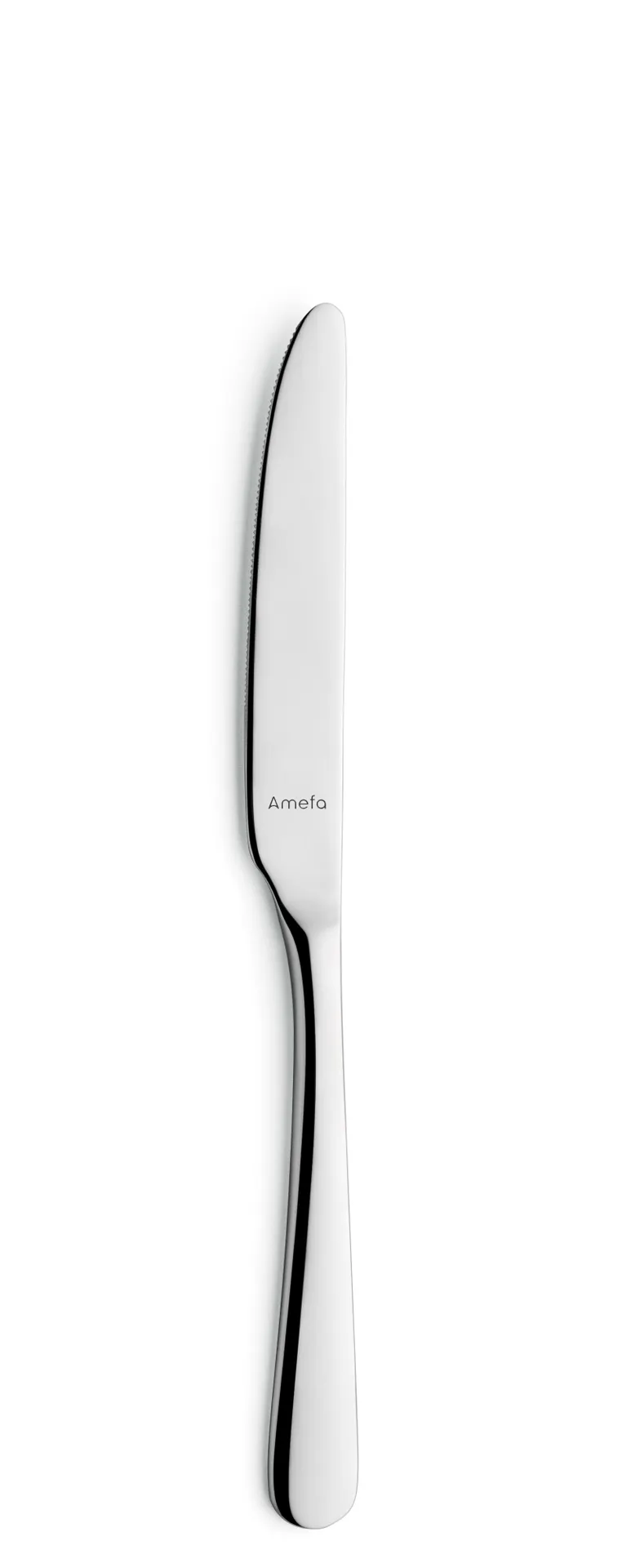 Amefa 141000B000335 Dinner Knife - 8-5/8" Mirror Finish 13/0 Stainless Steel Table Knife - 1 Dozen