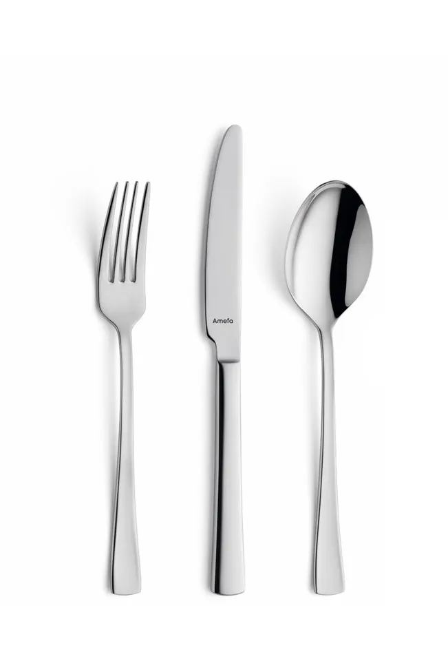 Amefa 182400B000306 - XL Dinner Knife, 9" Mirror Finish, 13/0 Stainless Steel, 0.16 lb - 1 Dozen