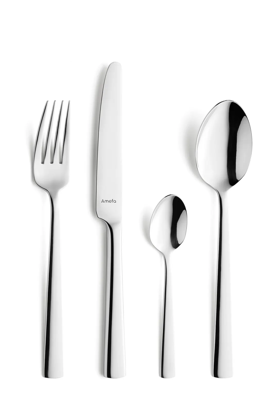 Amefa 193300B000320 Dinner Fork, 8-1/16" Table Fork, Mirror Finish, 18/10 Stainless Steel - 1 Dozen