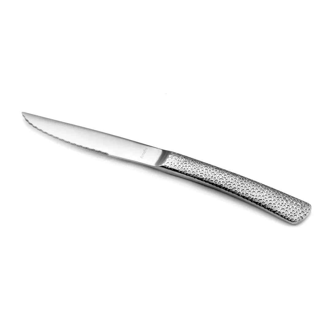 Amefa 246523B000621 Steak Knife XL, 8-9" Stainless Steel Handle, 18/10 Blade, Bongo Series - 1/Case
