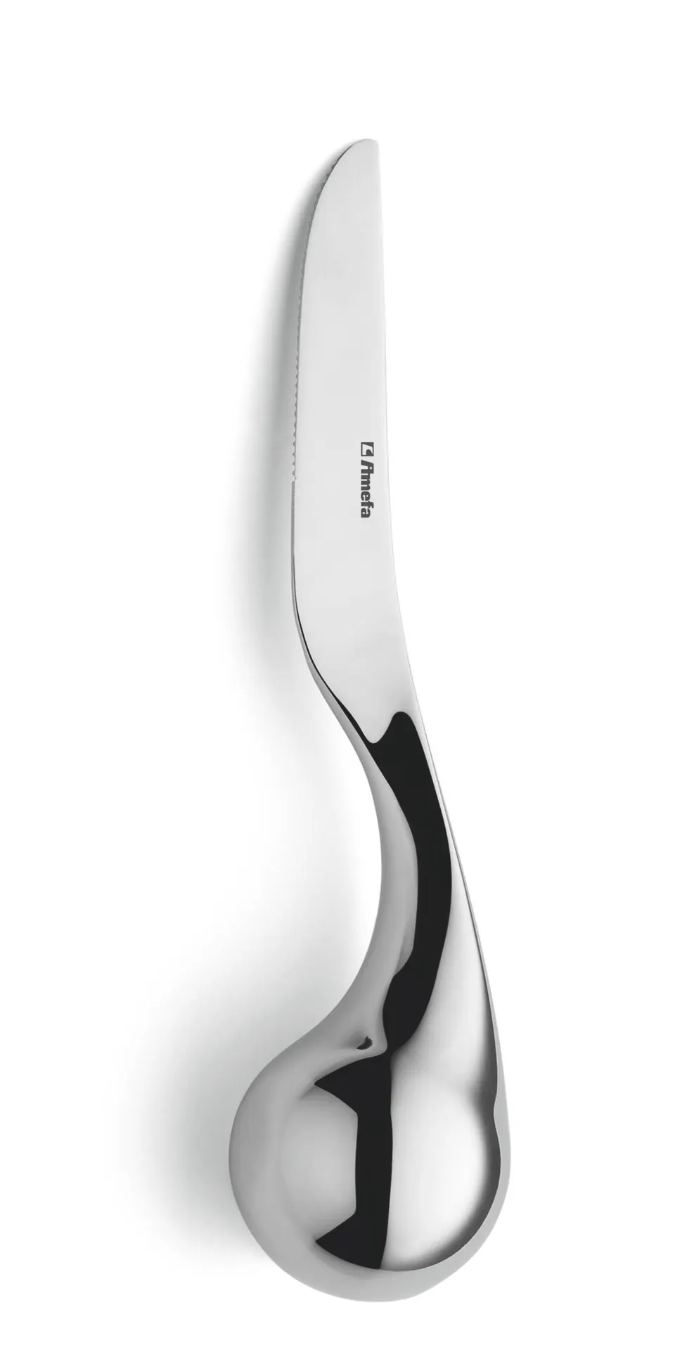 Amefa 301000B000305 Dessert Knife - 4" Mirror Finish 18/10 Stainless Steel Easy Grip - 1/Case
