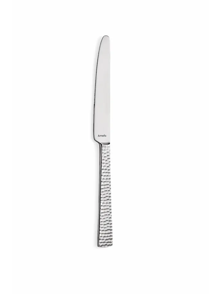 Amefa 331923B000305 Dinner Knife – 8‑13/16" 13/0 Blade, Hammered Handle - 1 Dozen