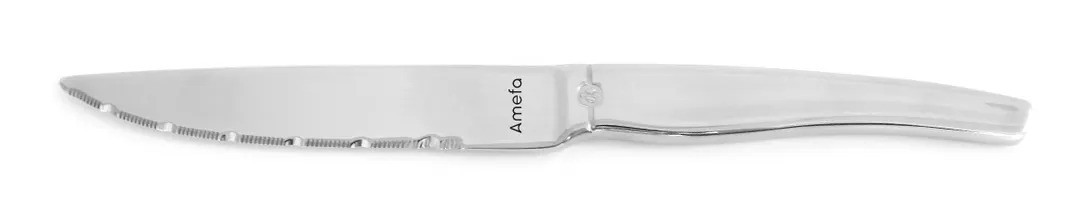 Amefa 491600B000621 Steak Knife, XXL 8-13/16" 18/10 Steel Blade, Stainless Steel Handle - 1/Case