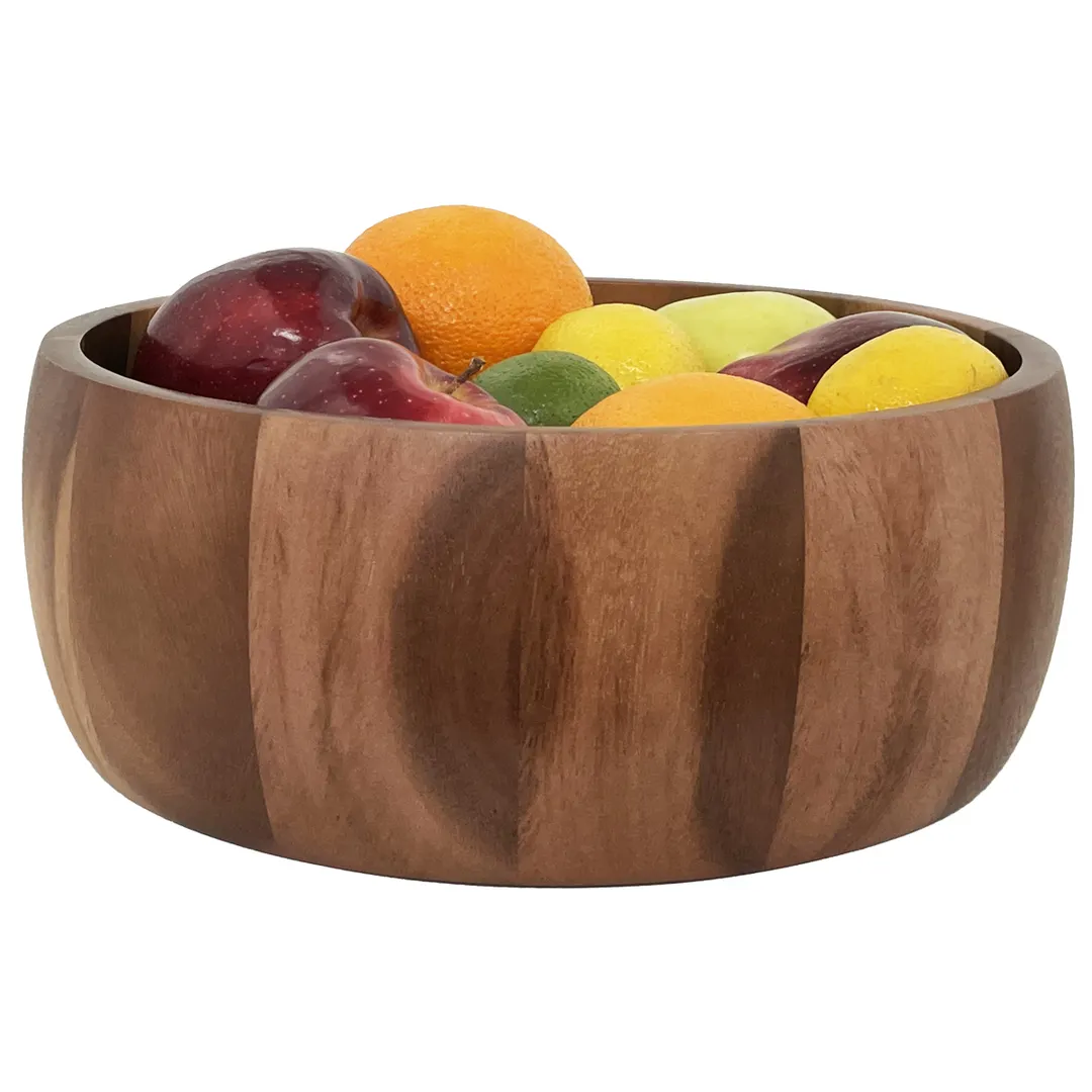 Frieling 6051 - Calabash Wooden Bowl, 12" Hand-Finished Acadia Wood, Finish - 4/Case