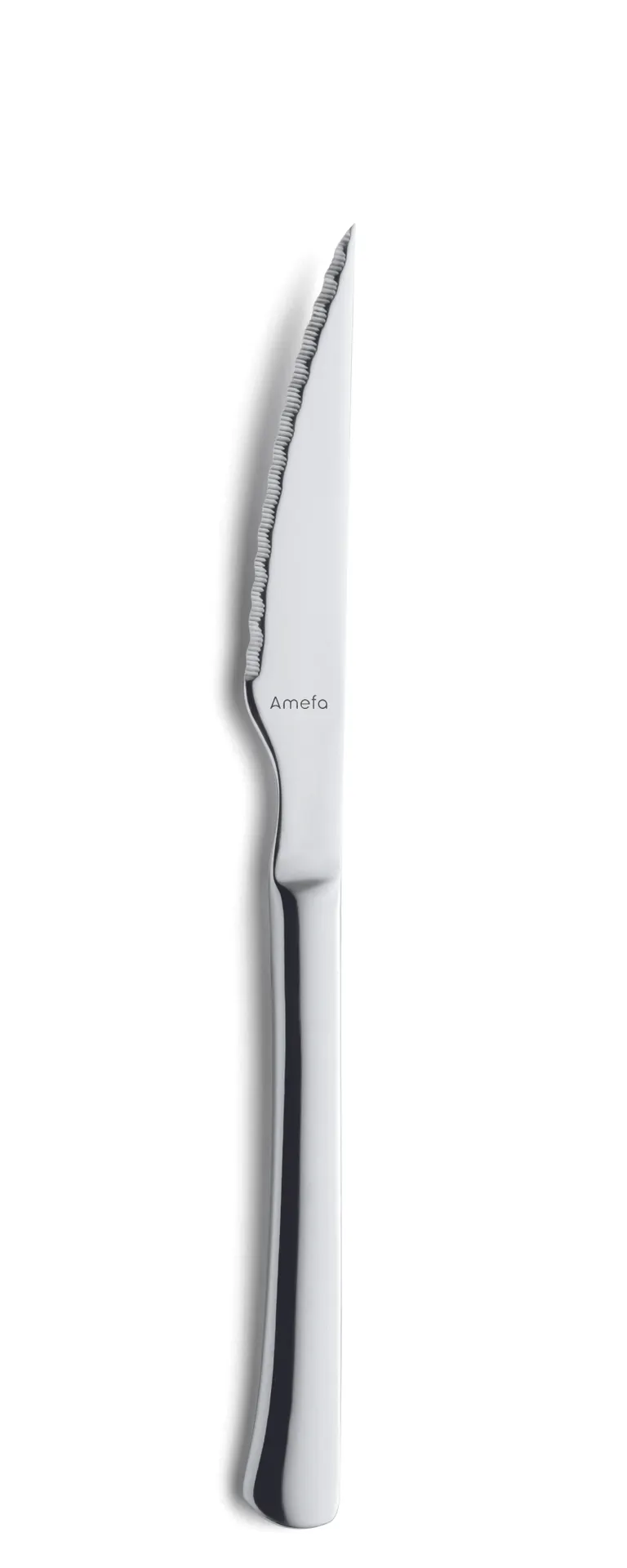 Amefa 703800B000315 Steak Knife - 8"-9" Mirror, 18/10 Blade, One-Piece Handle, Chuletero - 1 Dozen