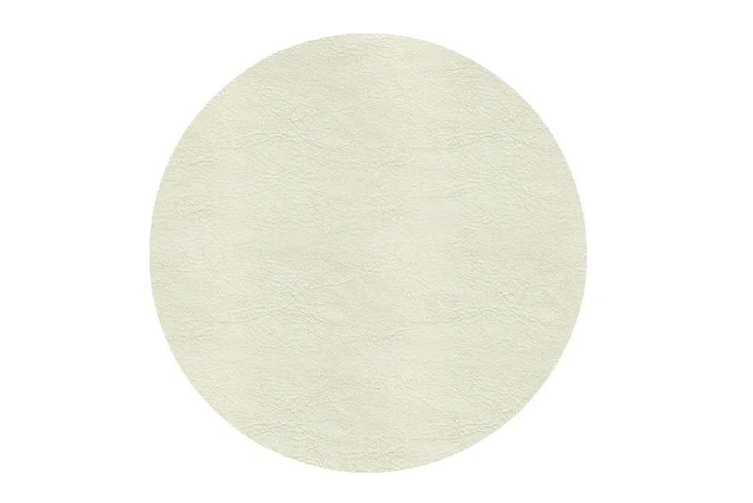 Davanti Frieling Mattola Placemats 80003 - Round 15" Vinyl Placemat Ecru, Anti‑Slip, Dishwasher Safe