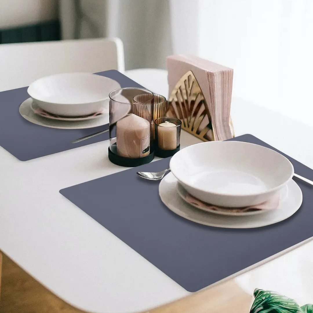 Davanti Frieling Mattola Placemats 80105 - Placemat 17" x 13" Stone Marine Antimicrobial Anti‑Slip