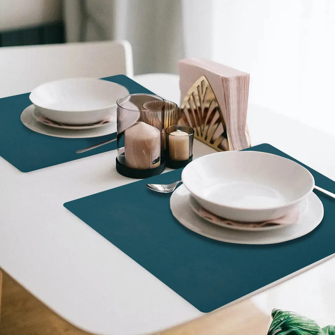 Davanti Mattola Placemats 80107 - Vinyl Placemat 17" x 13" Antimicrobial Anti‑Slip Dishwasher Safe