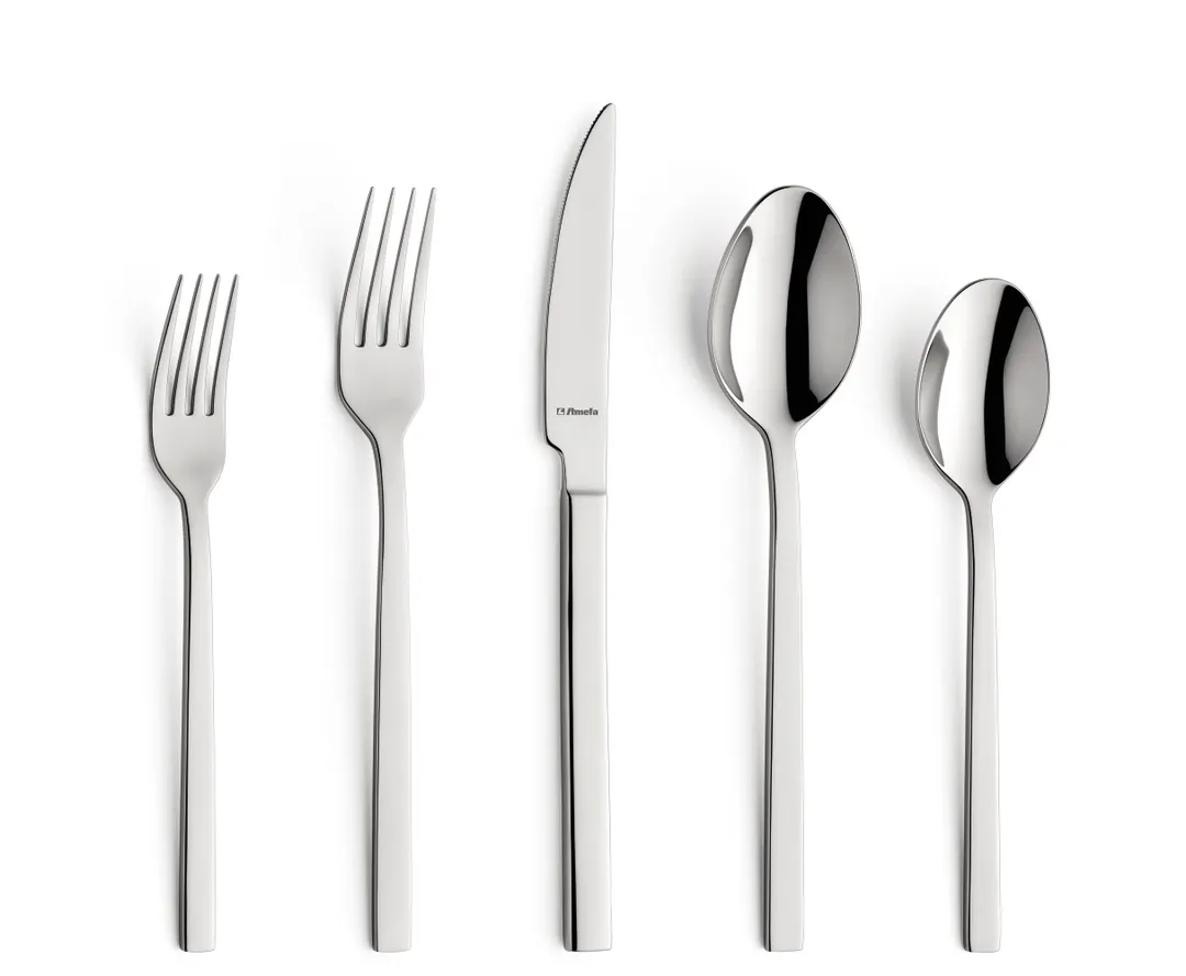 Amefa 802000B000340 Dessert Fork, 7-5/16" Mirror Finish, 18/10 Stainless Steel - 1 Dozen