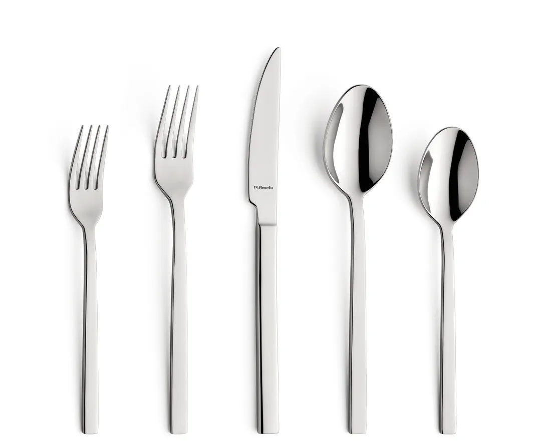 Amefa 802000B000375 Coffee Teaspoon, Medium 5-9/16" Mirror Finish, 18/10 Stainless Steel - 1 Dozen