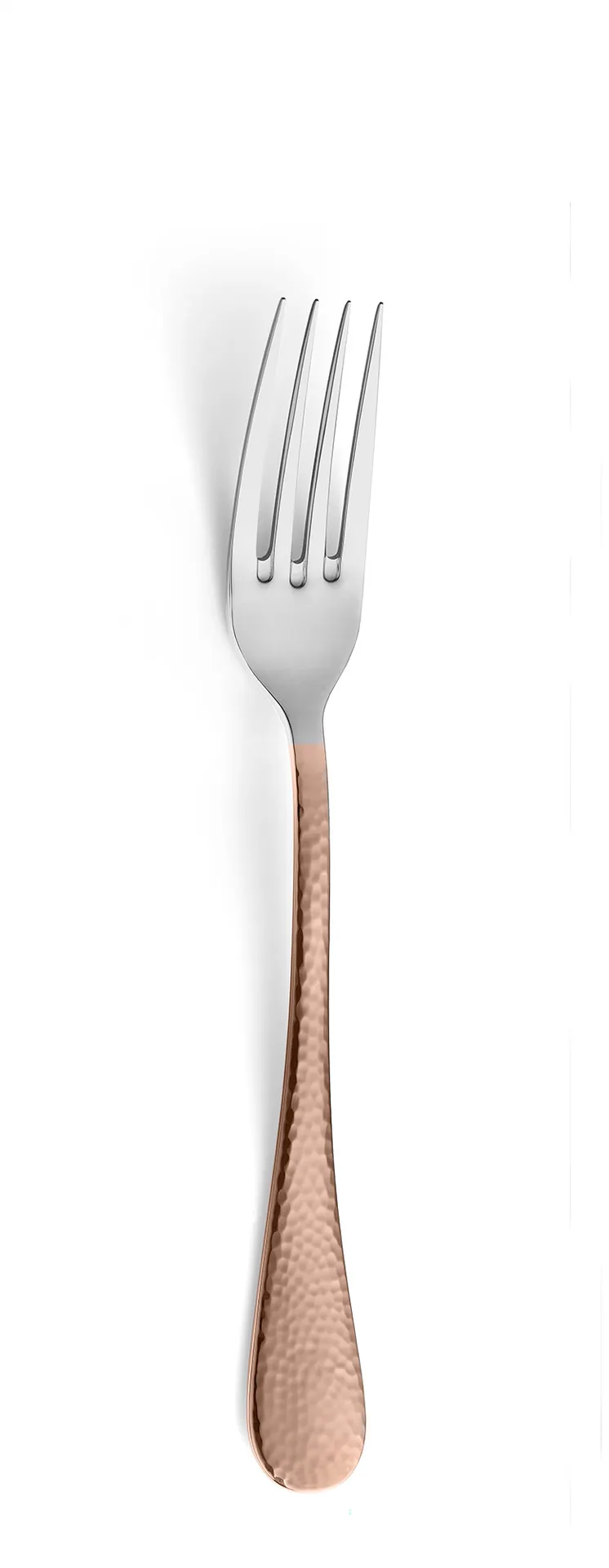 Amefa 8051LEB000340 Dessert Fork – 7¼" Half PVD Copper Finish, 18/10 Stainless Steel - 1 Dozen