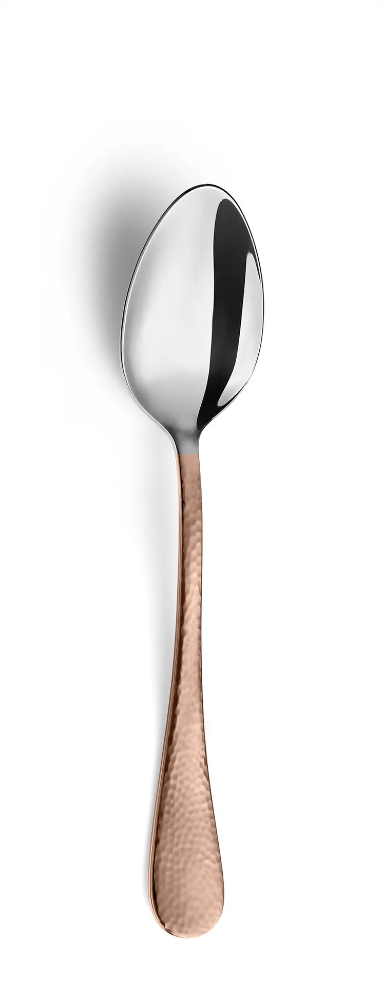 Amefa 8051LEB000345 Dessert Spoon - 7¼" Half PVD Copper Finish, 18/10 Stainless Steel - 1 Dozen