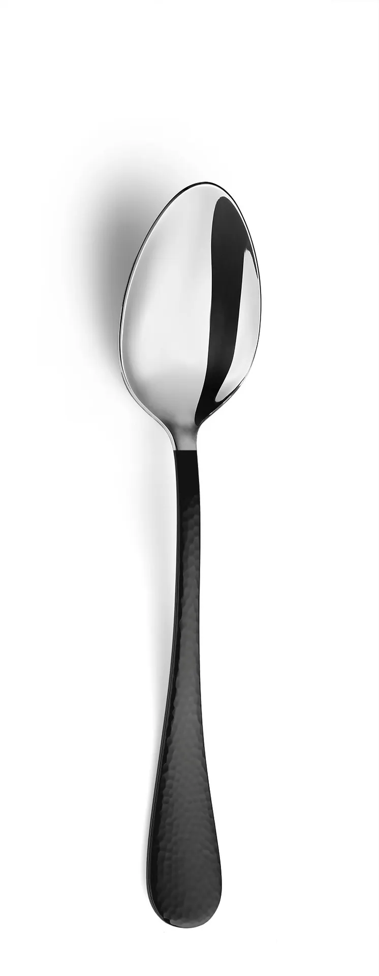 Amefa 8051LTB000345 Dessert Spoon – 7¼" Half PVD Black Finish, 18/10 Stainless Steel - 1 Dozen