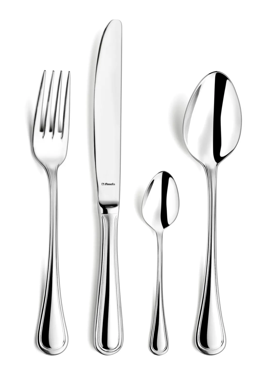 Amefa 843500B000305 Dinner Knife - 9½" Mirror Finish, 13/0 Stainless Steel, 0.19 lb Each - 1 Dozen