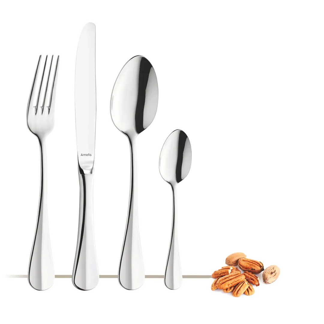 Amefa 844000B000309 XL Dinner Knife, 9-11/16" Mirror Finish, 13/0 Stainless Steel, 0.23 lb - 1 Dozen