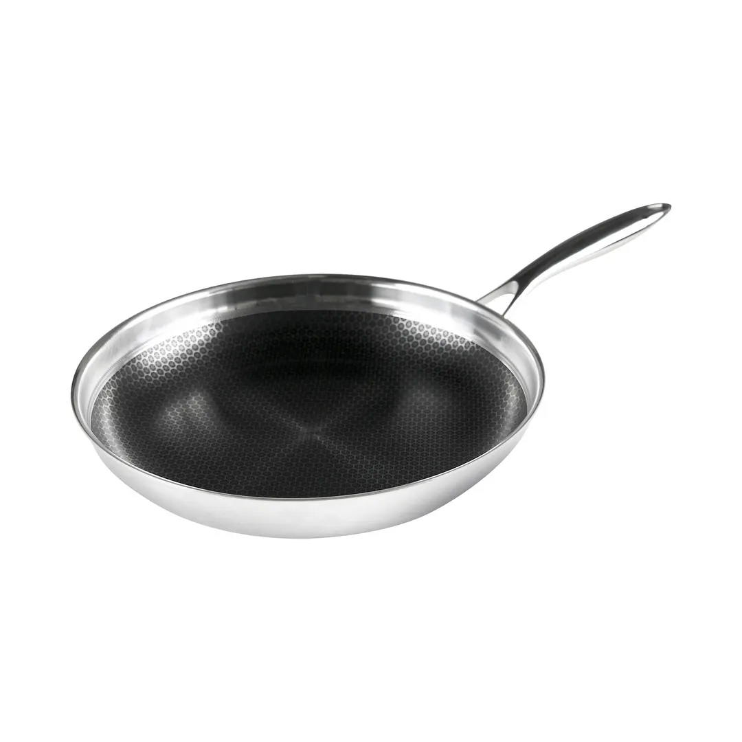 Black Cube BC128 Fry Pan – 11" Diameter, Stainless‑Aluminum, Handle, Oven Safe to 500°F, Non‑Stick