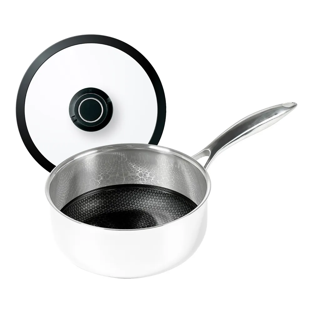 Black Cube BC320 - 8" Quick Release Saucepan, 2.5 Qt, Stainless Steel, Oven Safe to 500°F, PFOA‑Free