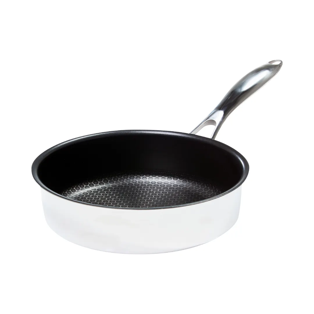 Black Cube BC724 Saute Pan, 9½" Diameter with Lid, 3‑Ply, Induction, Oven Safe to 500°F, PFOA‑Free, NSF