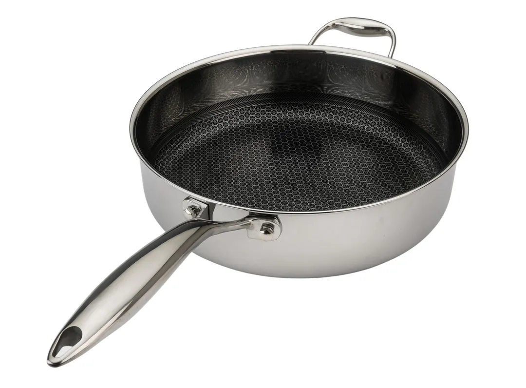 Black Cube BC728 Hybrid Saute Pan with Lid, 11" Diameter, Nonstick Black Finish, 4.5 Quart Capacity