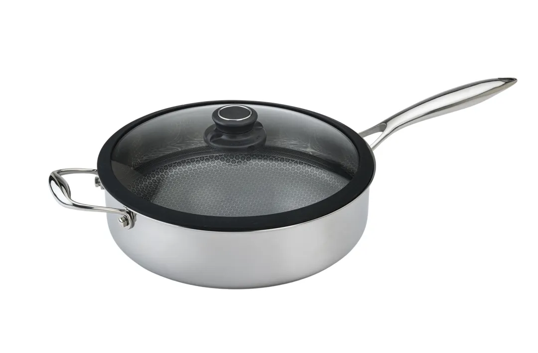 Black Cube BC728 Hybrid Saute Pan with Lid, 11" Diameter, Nonstick Black Finish, 4.5 Quart Capacity